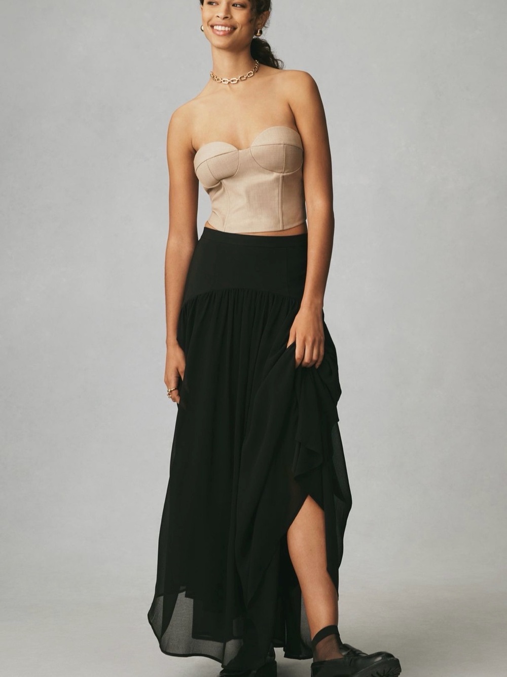 Hutch Black Maxi Skirt - Picture 2 of 6